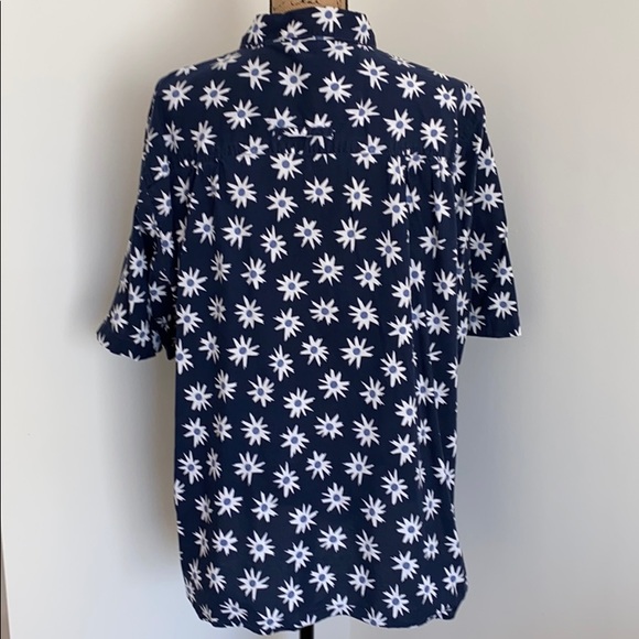 Maggie Lawrence Short Sleeve Floral Blouse Blue Long Sleeve Blouse Lot of two 2 - Picture 4 of 9